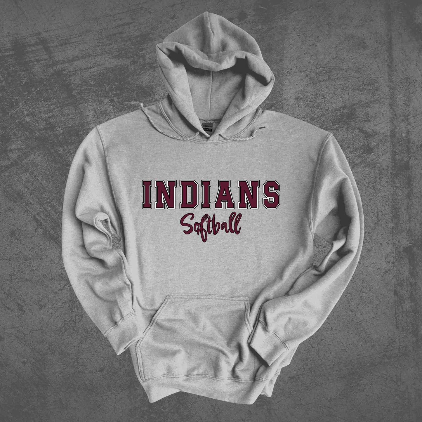 INDIANS Softball Hooded Sweatshirt