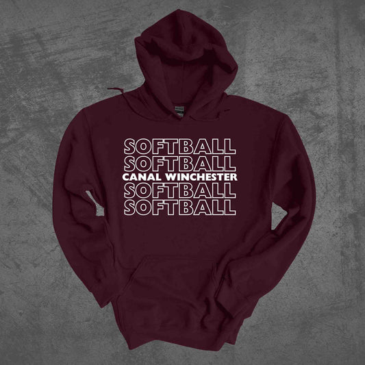 Softball Softball  Hooded Sweatshirt