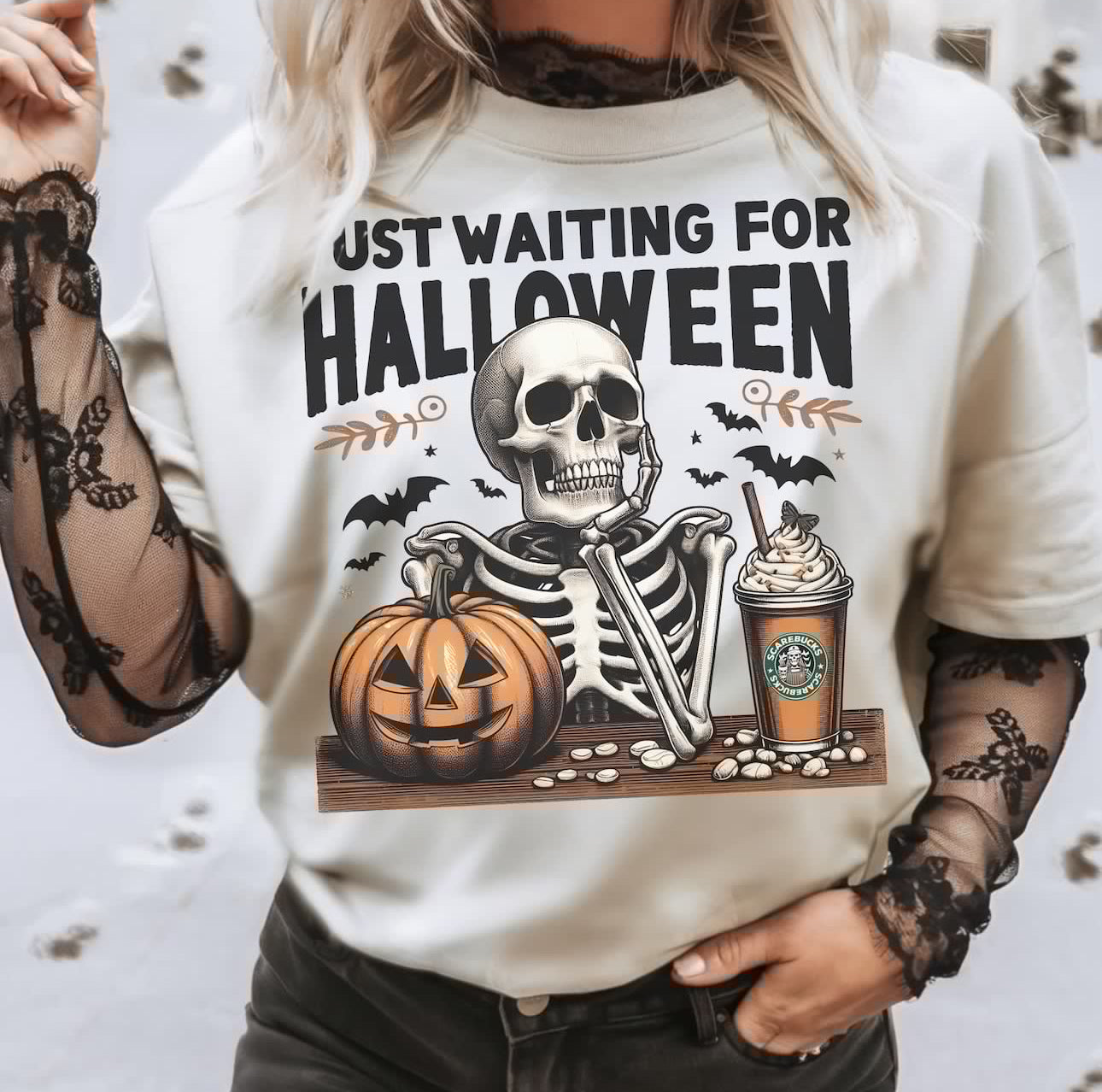 RTS Just Waiting for Halloween DTF DIRECT TO FILM transfers size ADULT 10X12